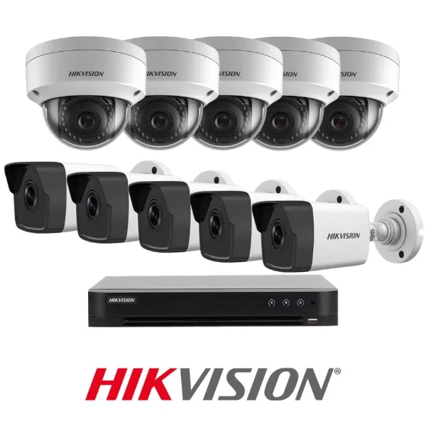 Trọn bộ 10 camera hikvision