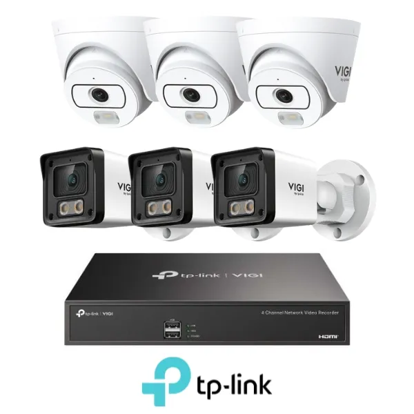Trọn bộ 6 mắt IP TP-Link 2.0MP gồm đầu ghi và mắt IP