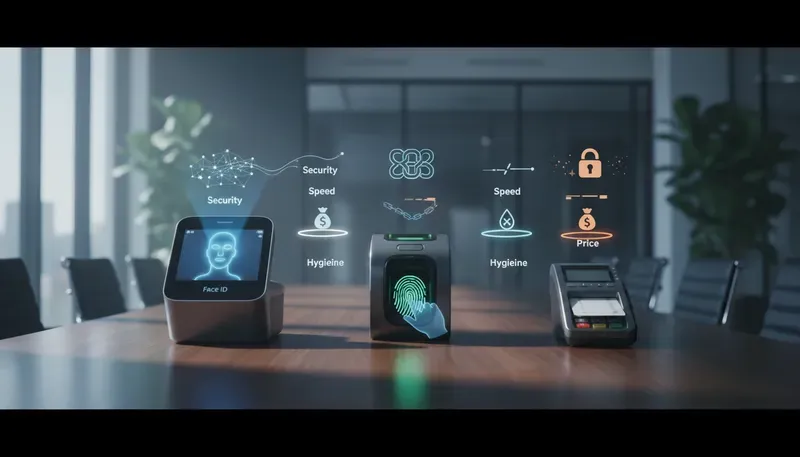 So sánh chi tiết: Máy chấm công Face ID vs. Vân tay và Thẻ từ