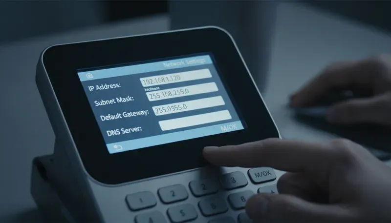 Cấu hình thông số kỹ thuật trực tiếp trên máy chấm công