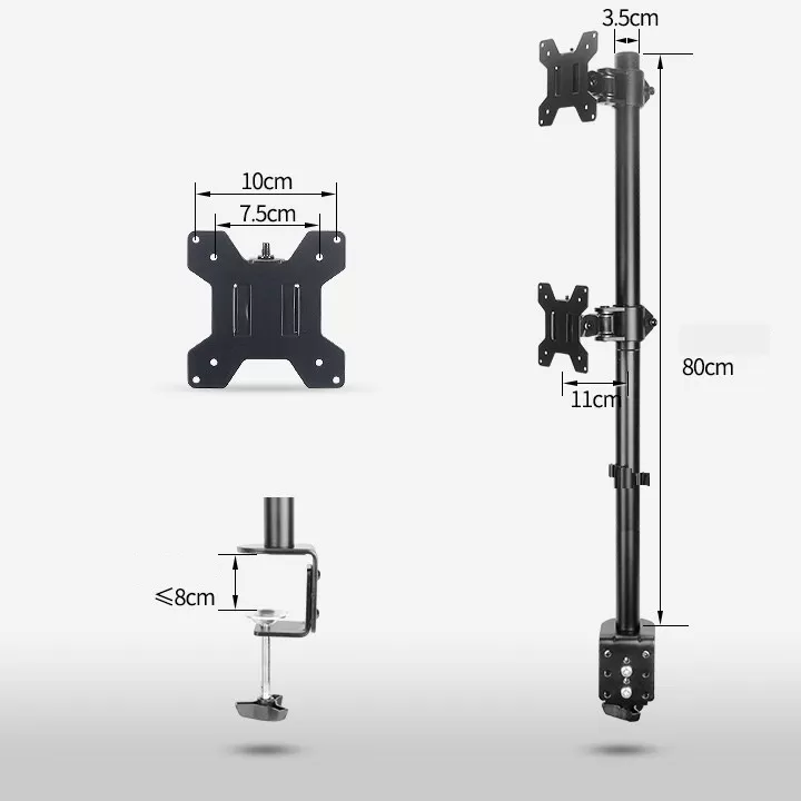 Giá treo màn hình máy tính EZ27 17″-27″ – 02 màn hình