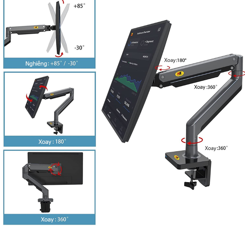 Giá treo màn hình LCD đa năng North Bayou NB G45 22″ – 40″