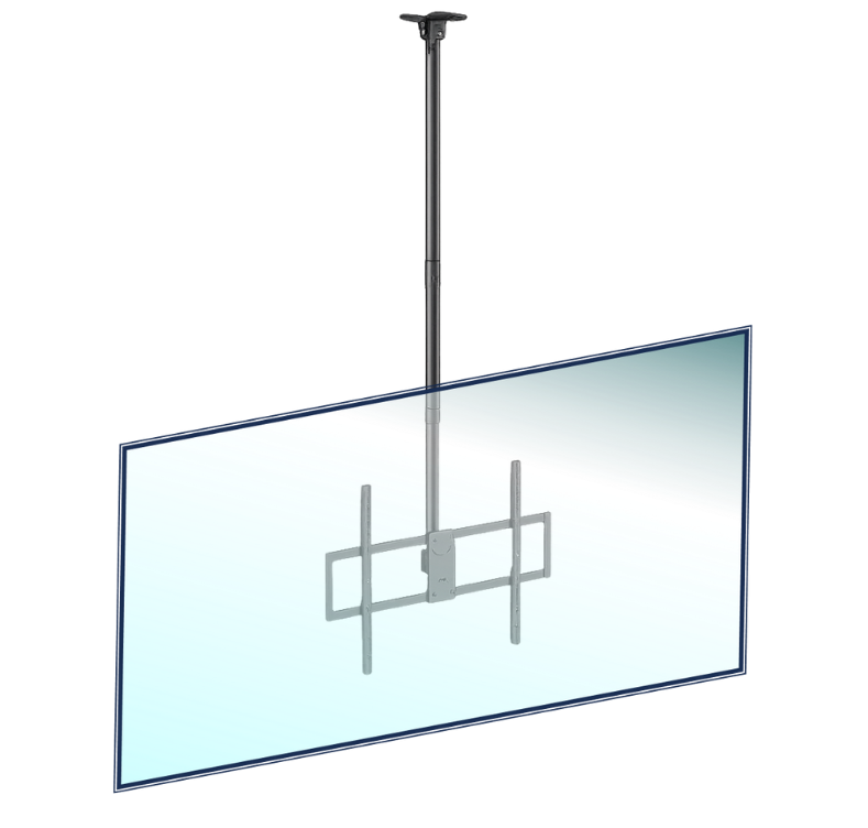 Khung treo TV thả trần ErgoTek E565 55″-100″ – Xoay 360 độ