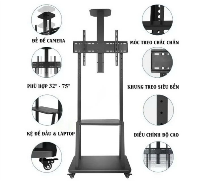 Khung treo TV di động ErgoTek E1950 32″-75″ inch