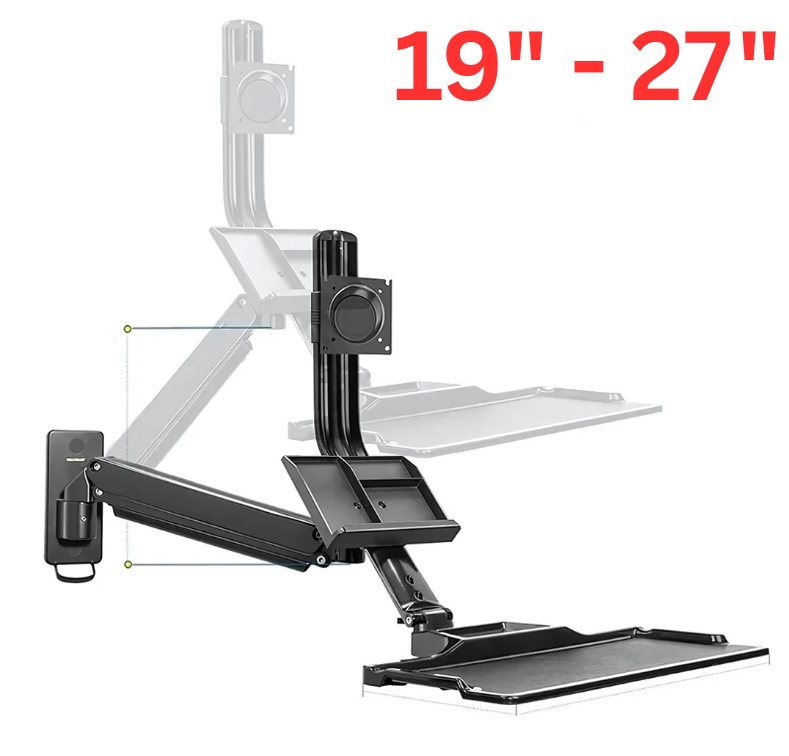 Giá treo màn hình máy tính kèm khay bàn phím North Bayou MB32 (19 – 27 inch)