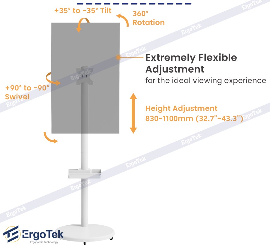 Giá treo màn hình máy tính di động ErgoTek E2190 17″-35″ inch xoay 360 độ