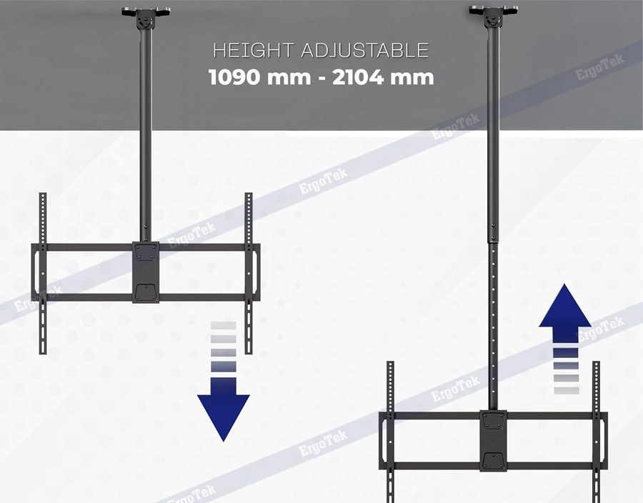 Khung treo TV thả trần ErgoTek E565 55″-100″ – Xoay 360 độ