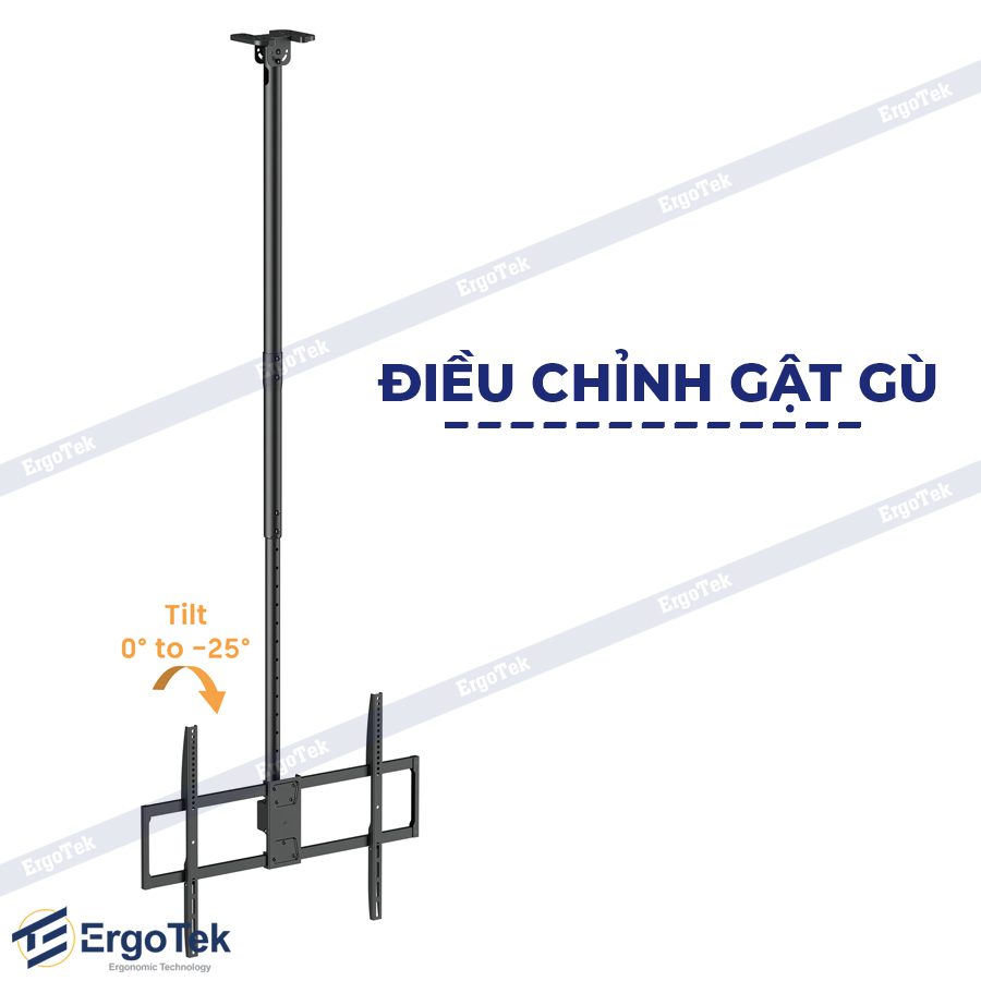 Khung treo TV thả trần ErgoTek E565 55″-100″ – Xoay 360 độ