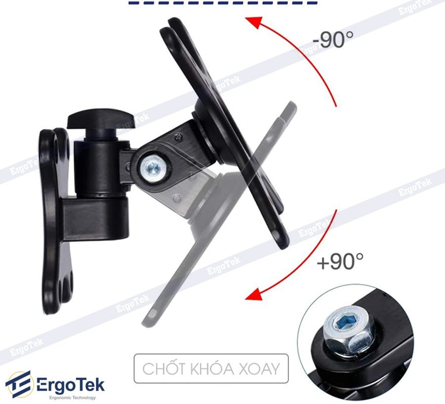 Giá treo màn hình máy tính ErgoTek EM11 14″-27″ inch, xoay 360 độ