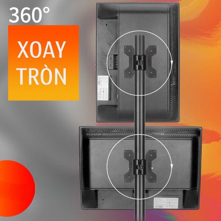 Giá treo màn hình máy tính EZ27 17″-27″ – 02 màn hình