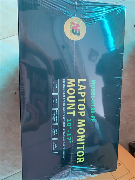 Combo giá treo màn hình NB H180 – Kẹp đỡ laptop FP2 – Màu Xám Đen – North Bayou