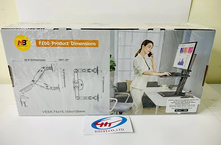 GIÁ TREO GẮN BÀN LCD F160 (17″-27″)/ 02 màn hình