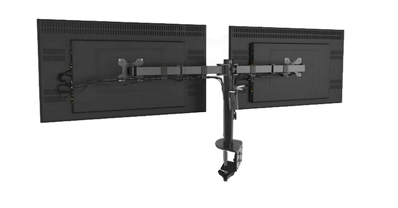 Giá treo màn hình máy tính M052 14″-27″ – 02 màn hình kẹp bàn
