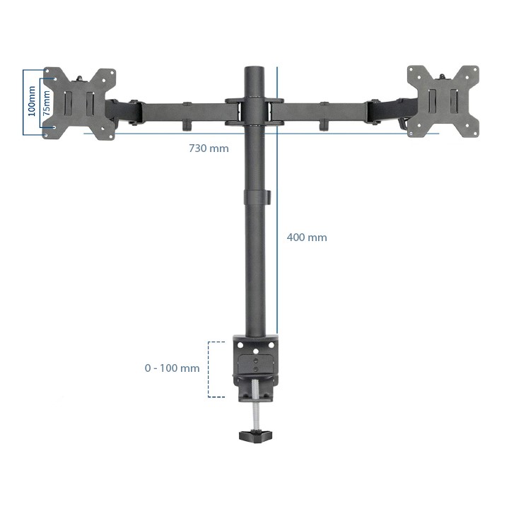 Giá treo 2 màn hình vi tính EZ2 (17 – 27inch)