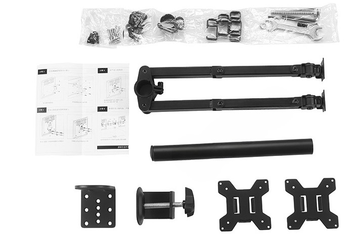 Giá treo màn hình máy tính M052 14″-27″ – 02 màn hình kẹp bàn