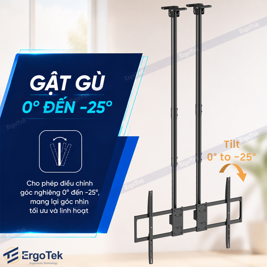 Khung treo TV thả trần ErgoTek E585 60″ – 120″ inch