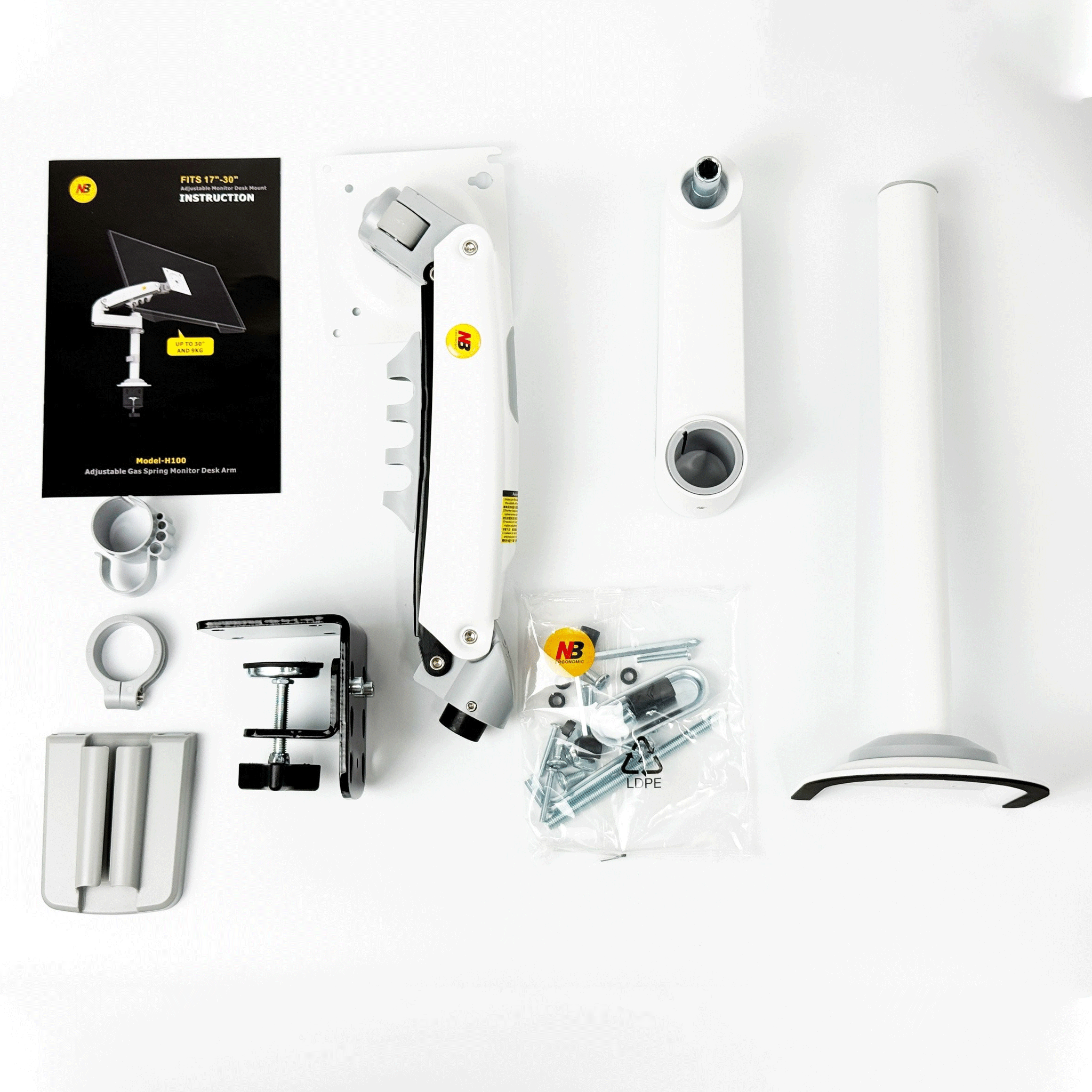 Giá Treo Màn Hình Máy Tính North Bayou H100 17″ – 30″ inch (Màu xám đen)