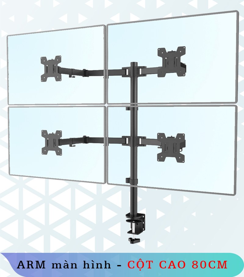 Giá treo màn hình máy tính ErgoTek EZ24 17″-27″ – 04 màn hình