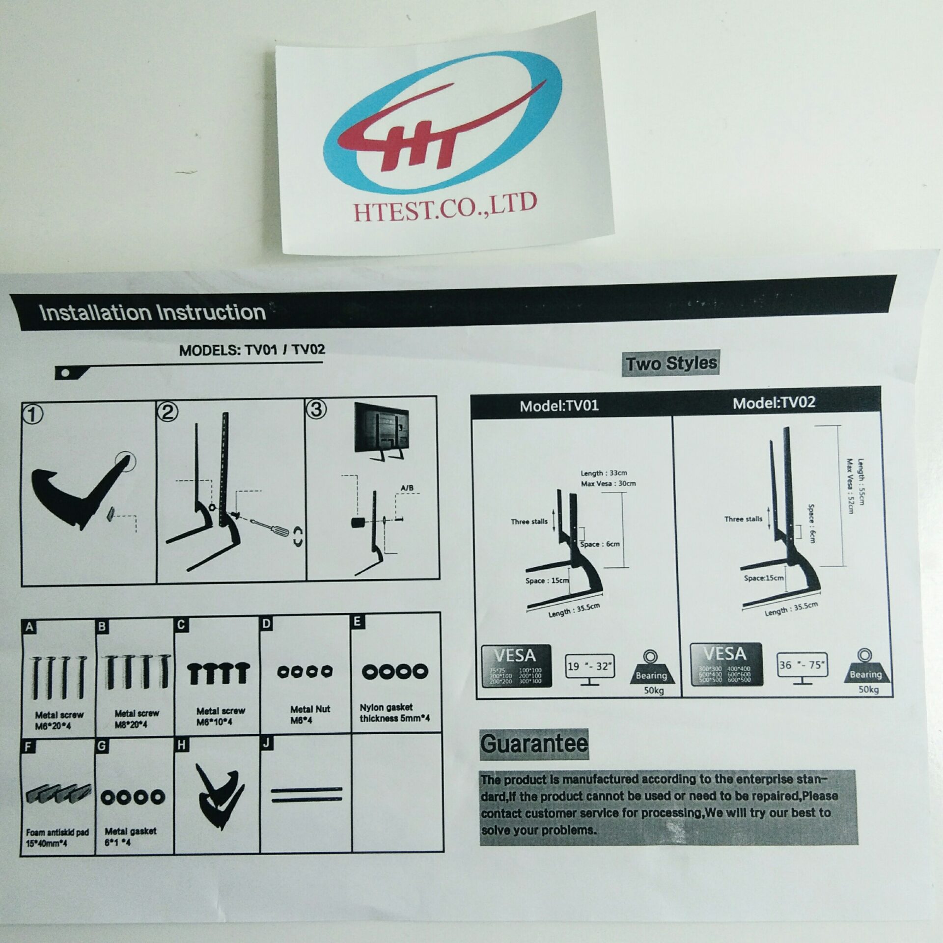 Chân đế TIVI đa năng VT02 dùng cho tivi 36-75inch