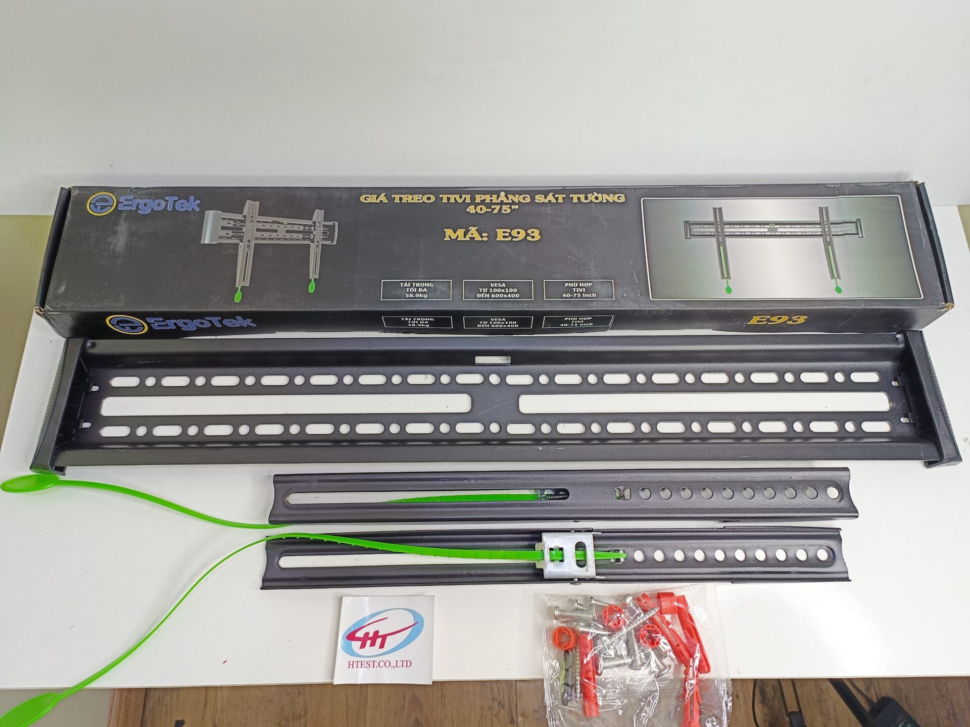 Giá treo TV ErgoTek sát tường siêu mỏng 40″ – 75″ inch – Mã E93