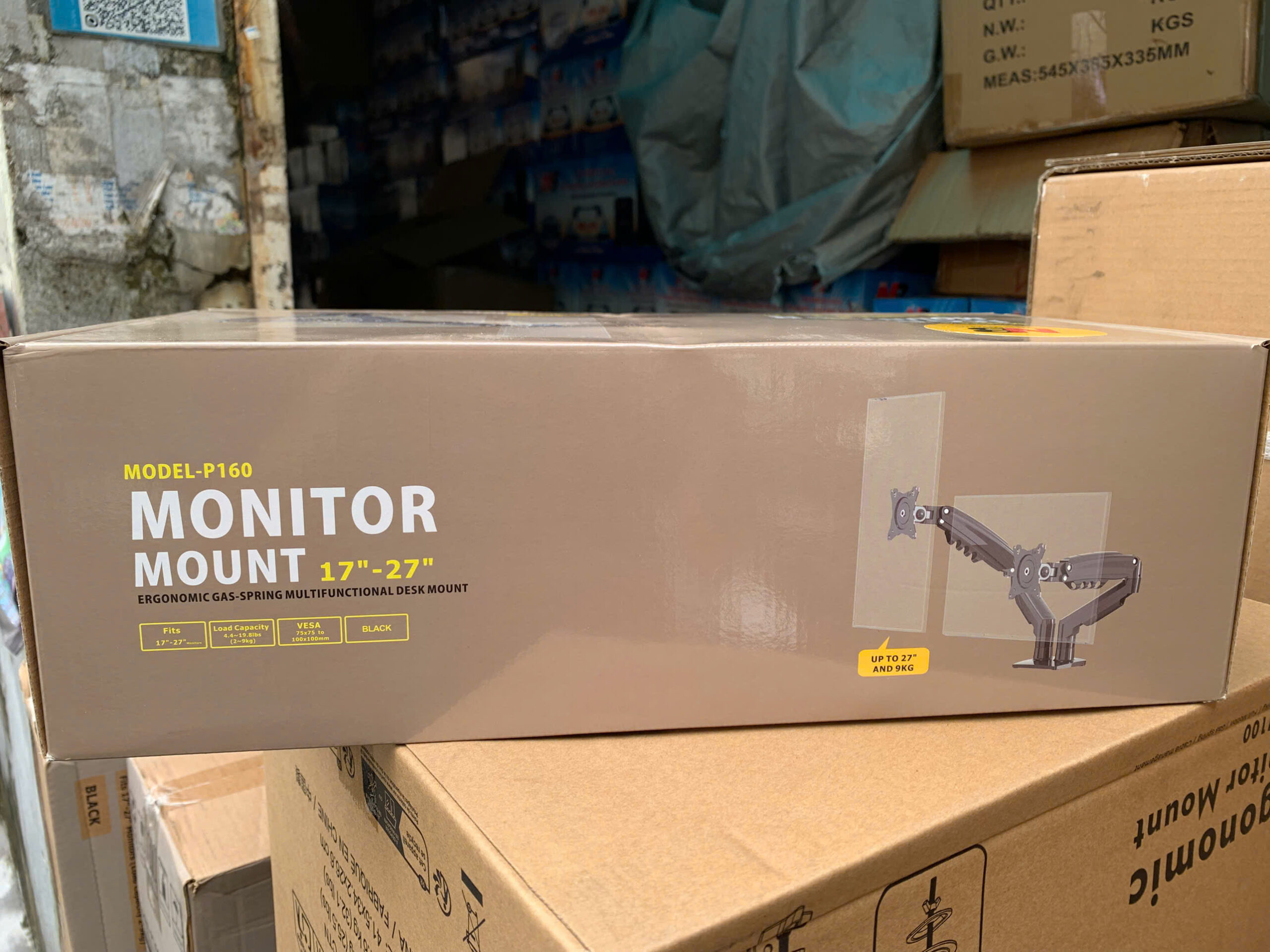 Giá treo 2 màn hình máy tính North Bayou NB P160 (17″ – 27″) màu xám đen